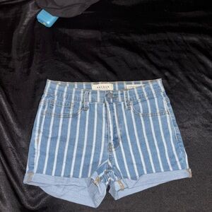 PacSun Blue Jean Shorts with Nautical Stripes